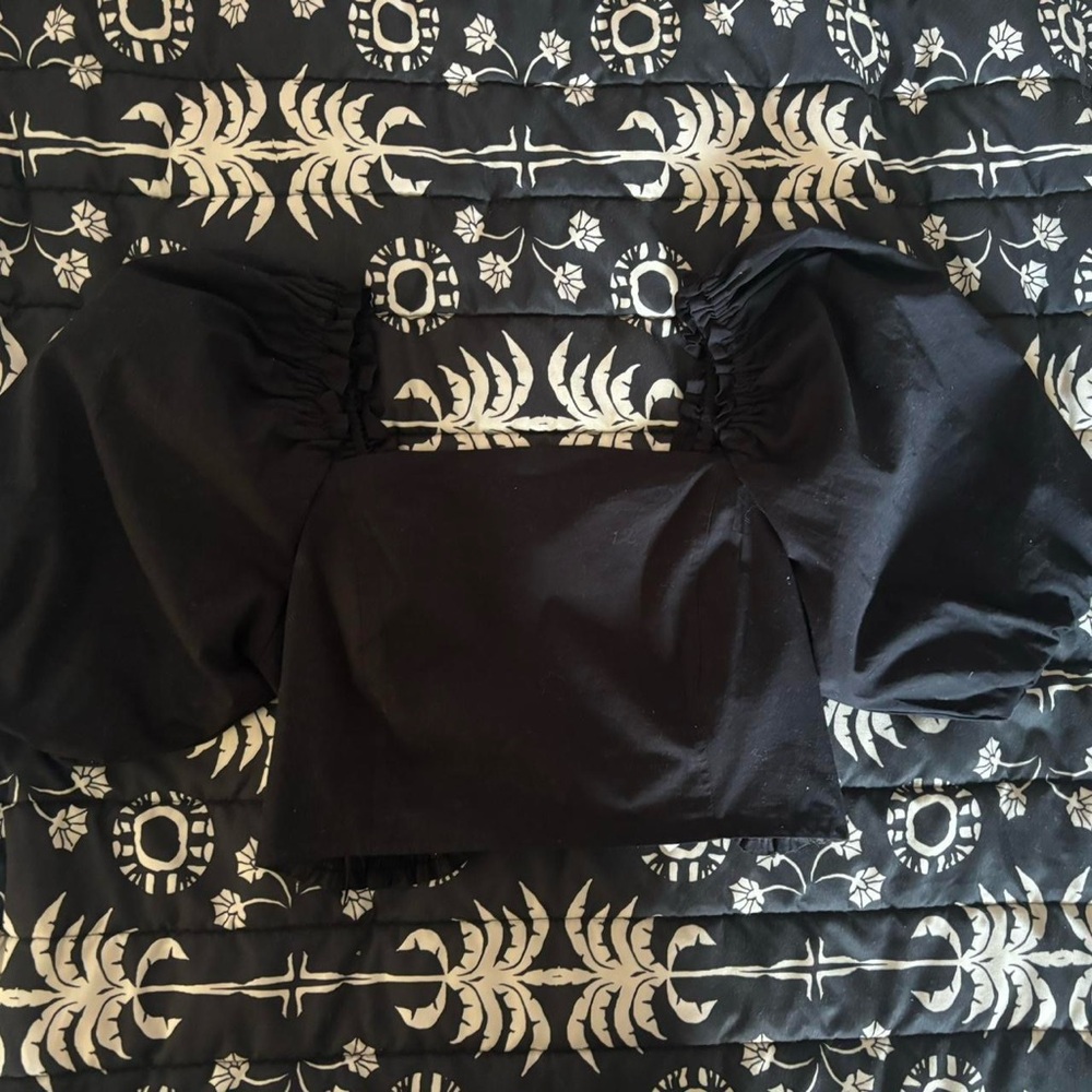 Jason Wu Black Puff Sleeve Blouse